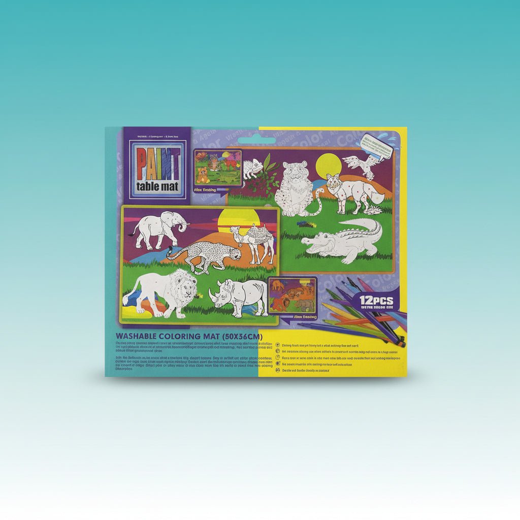 DIY Washable Paint Colouring Mats (50x36 CM) 3+ by Gift Hub Mart