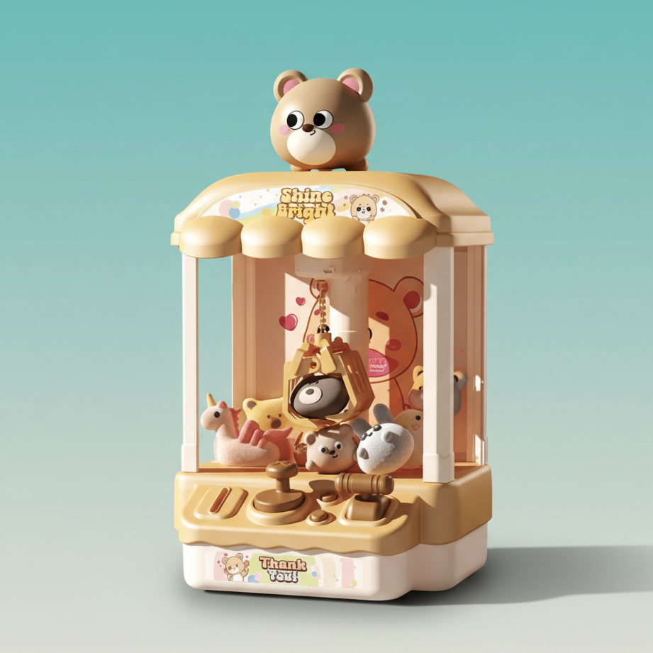 Doll Catcher Machine 3+ Brown Bear by Gift Hub Mart
