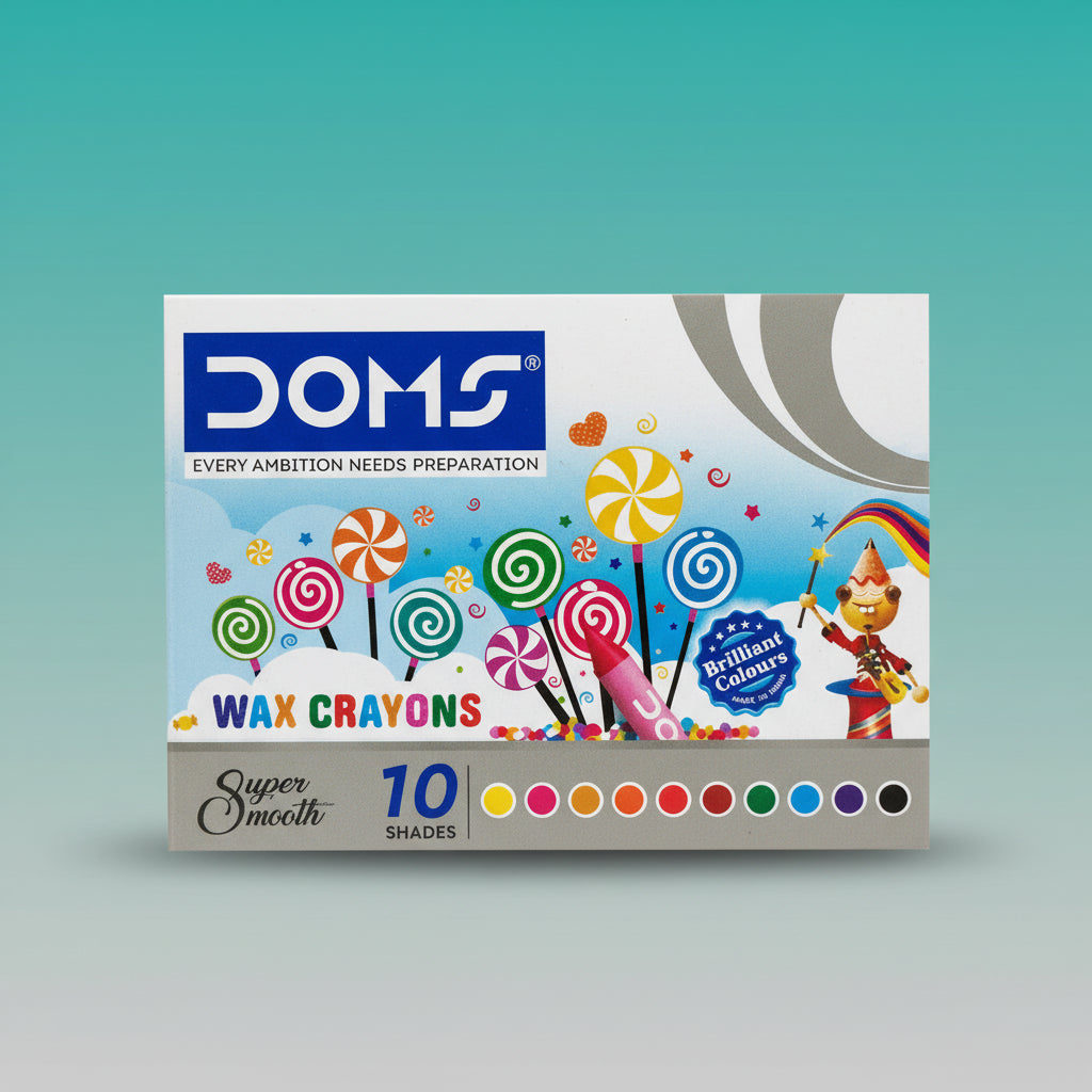 DOMS 10 Shade Wax Crayons by Gifthubmart