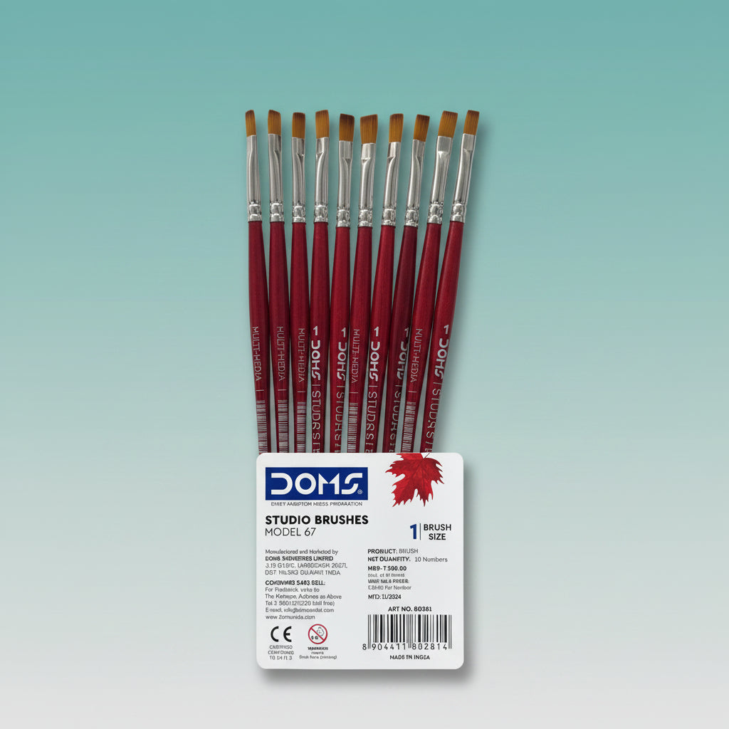 DOMS STUDIO BRUSH FLAT NO. 1 by Gift Hub Mart