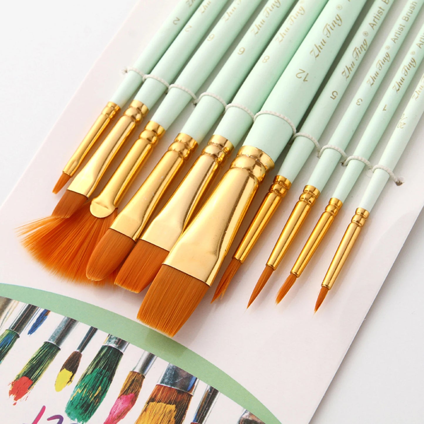 Assorted Brush Set of 10 Pastel