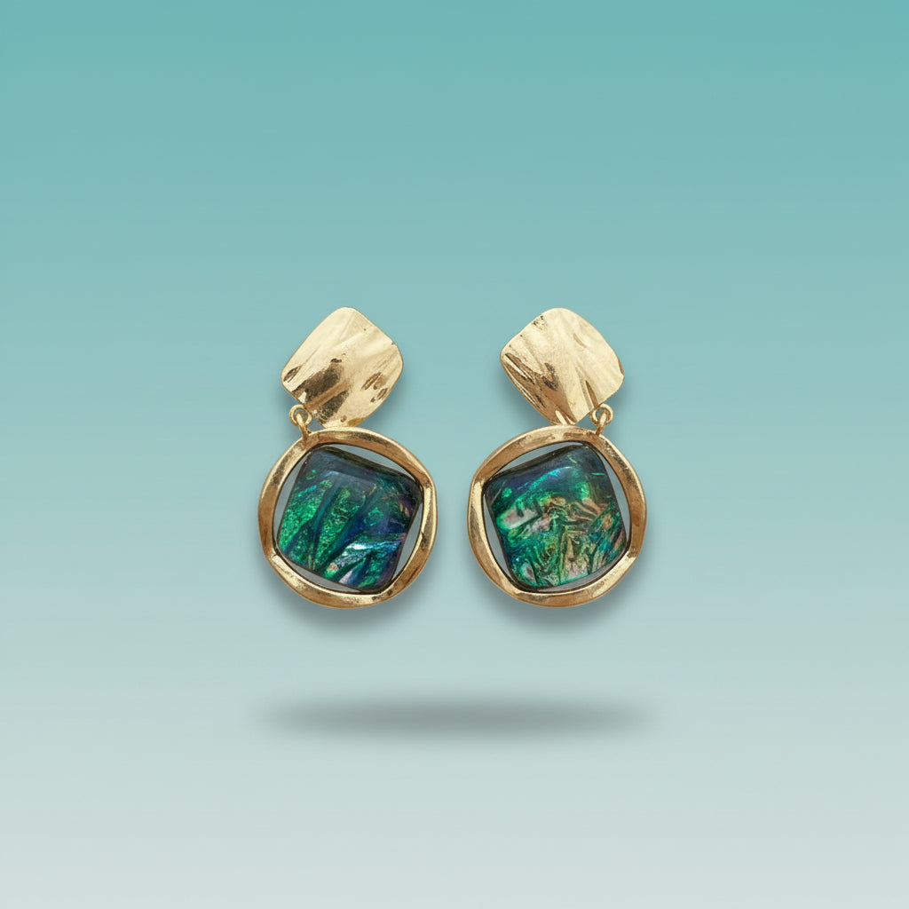 Emerald Gemstone Earrings by Gifthubmart