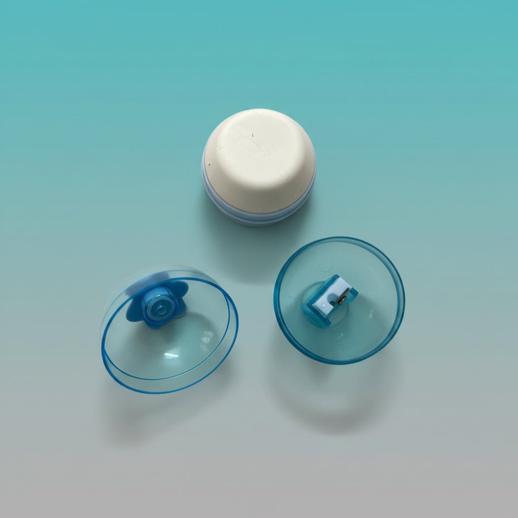 Eraser Sharpener Strawberry by Gift Hub Mart, blue plastic case with compact eraser sharpener set