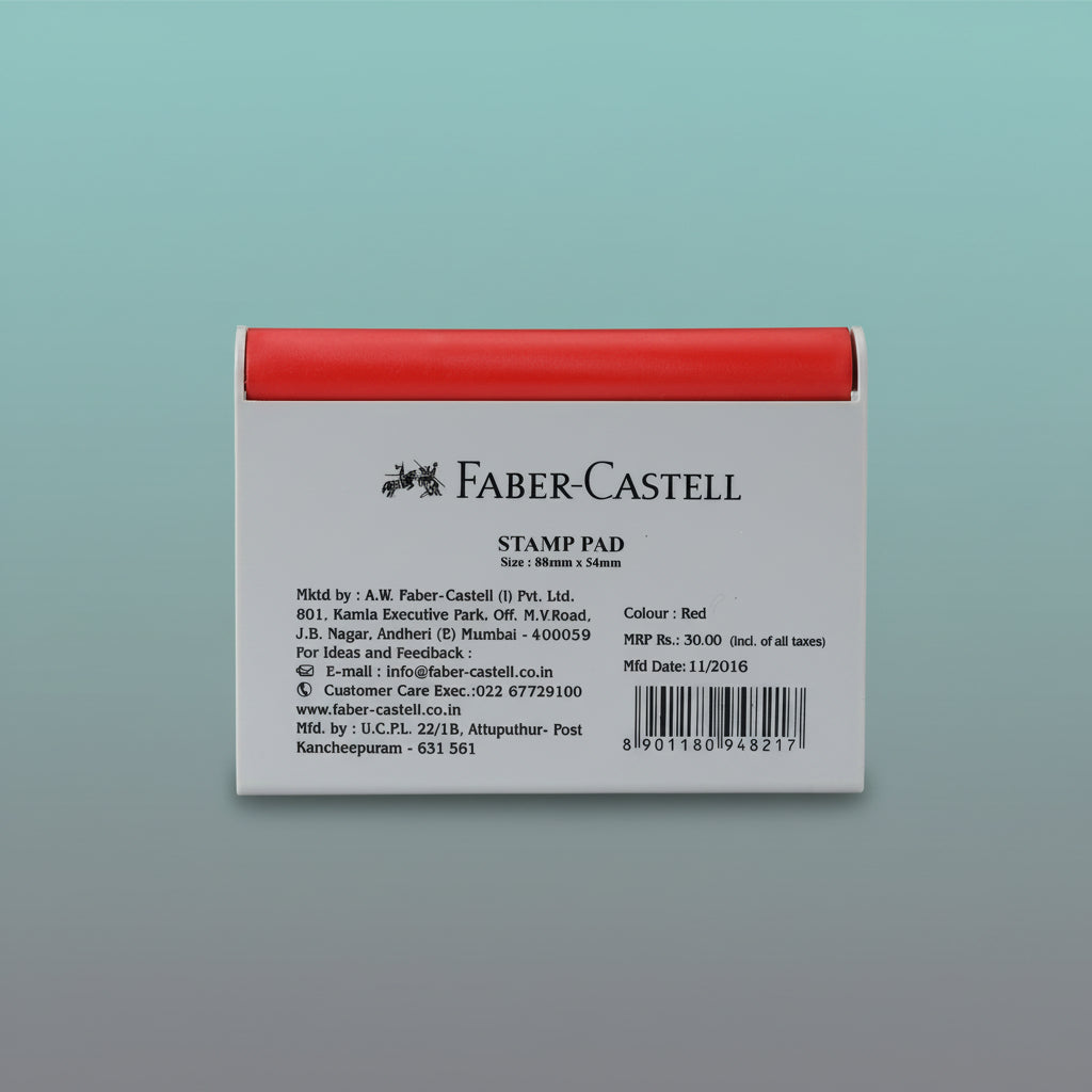 Faber Castell Stamp Pad Small (Red) by Gifthubmart