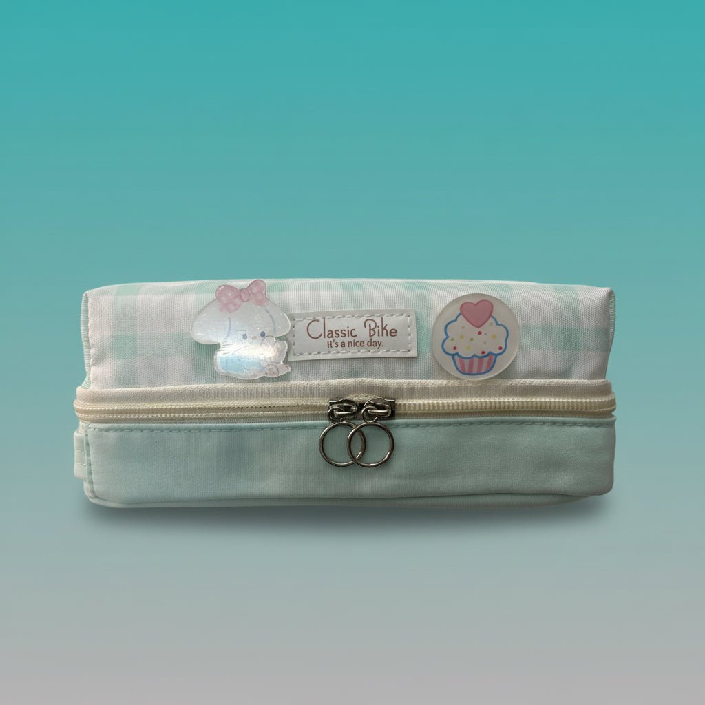 Fancy Double Layer with Chain Pencil Pouch by Gifthubmart