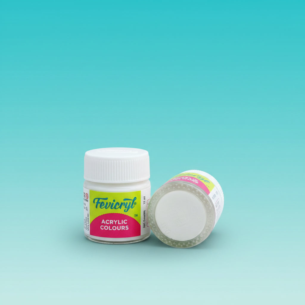 Fevicryl Acrylic Colours 15 ml (White 27) by Gifthubmart