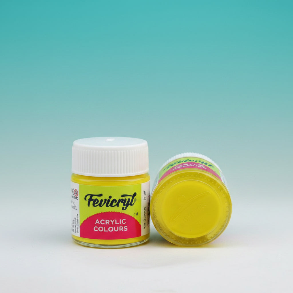 Fevicryl Acrylic Colours 15ml (Lemon Yellow 11) by Gifthubmart