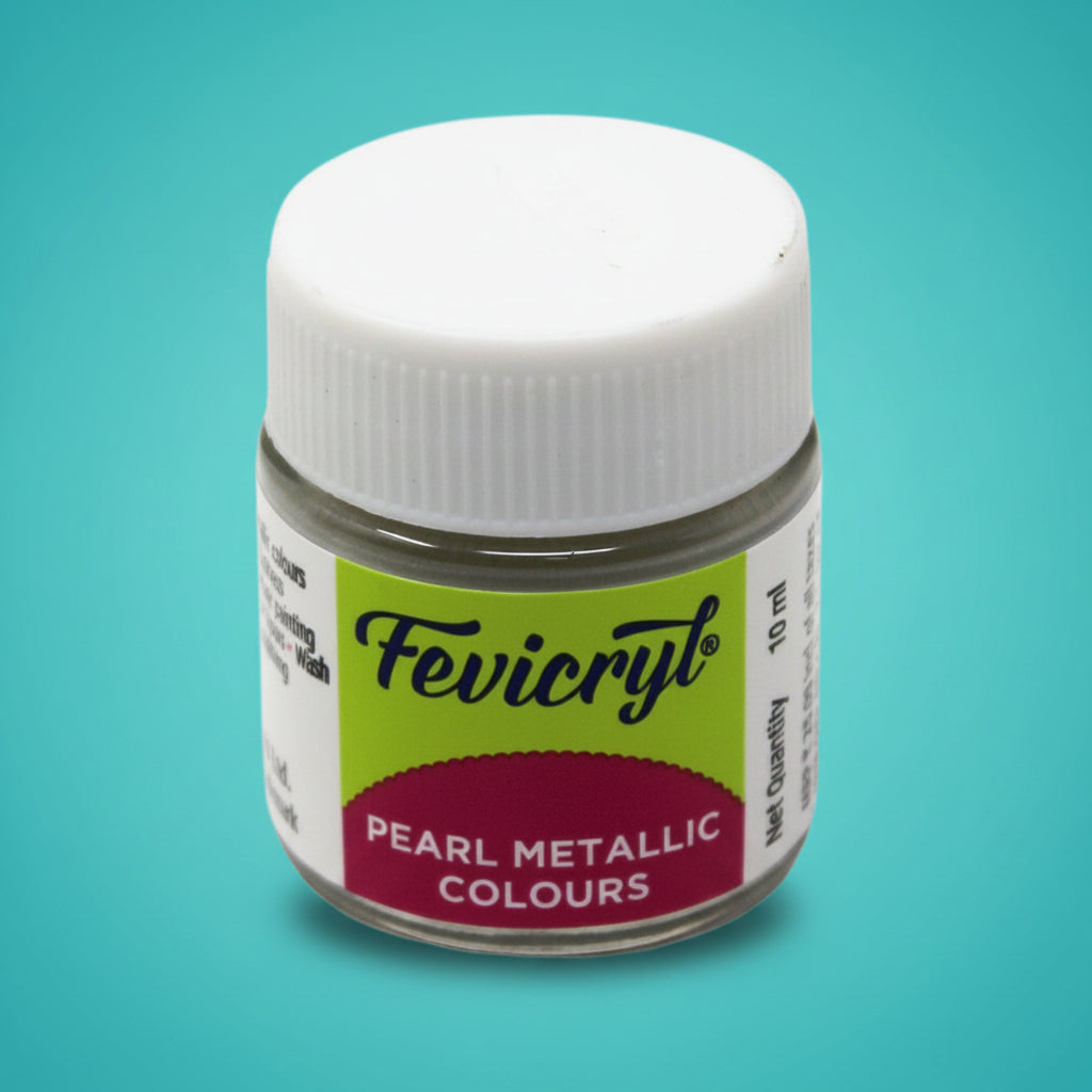 Fevicryl Pearl Metallic Colours 10ml (Silver 351) by Gifthubmart