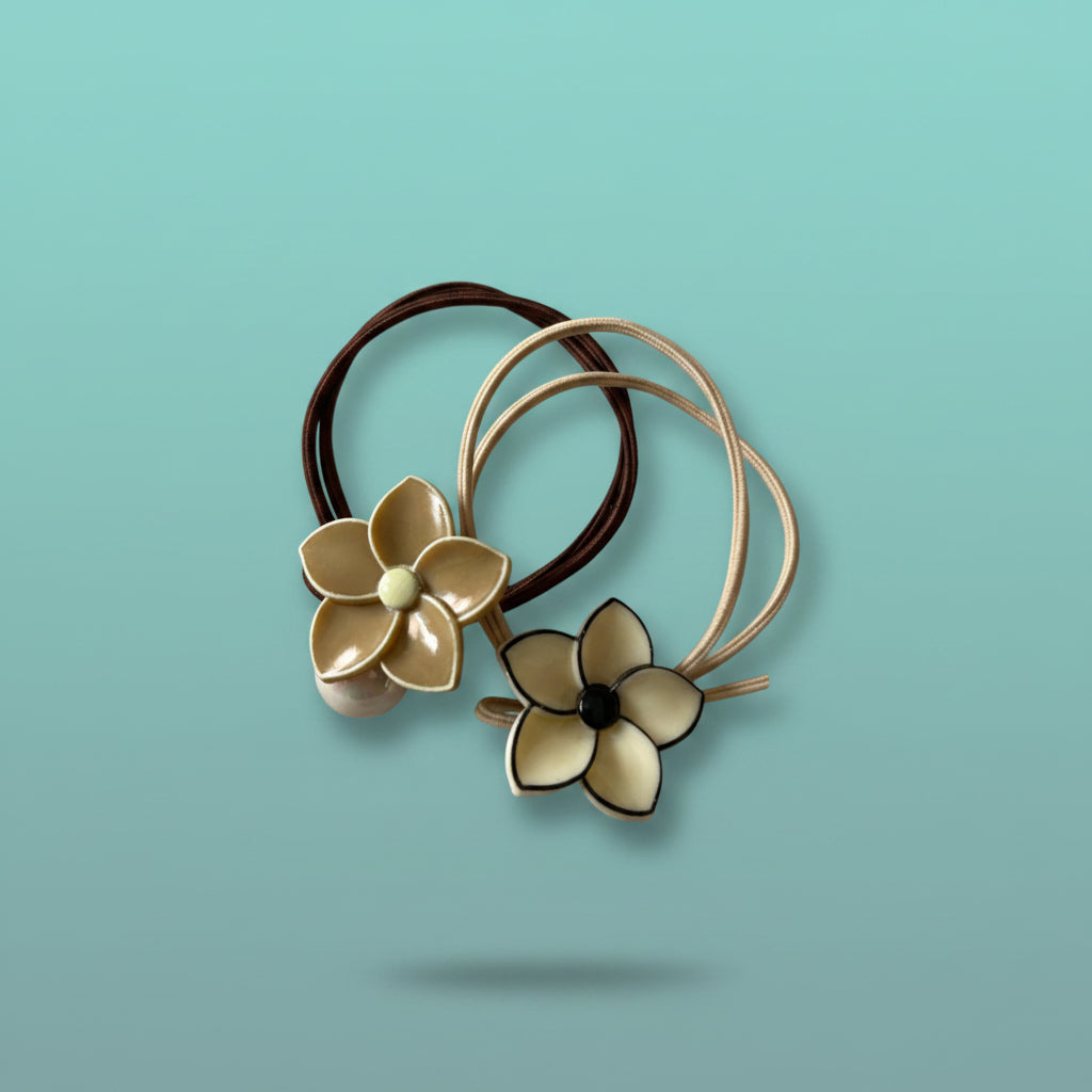 Floral Elastic RubberBand pack of 2 by Gift Hub Mart