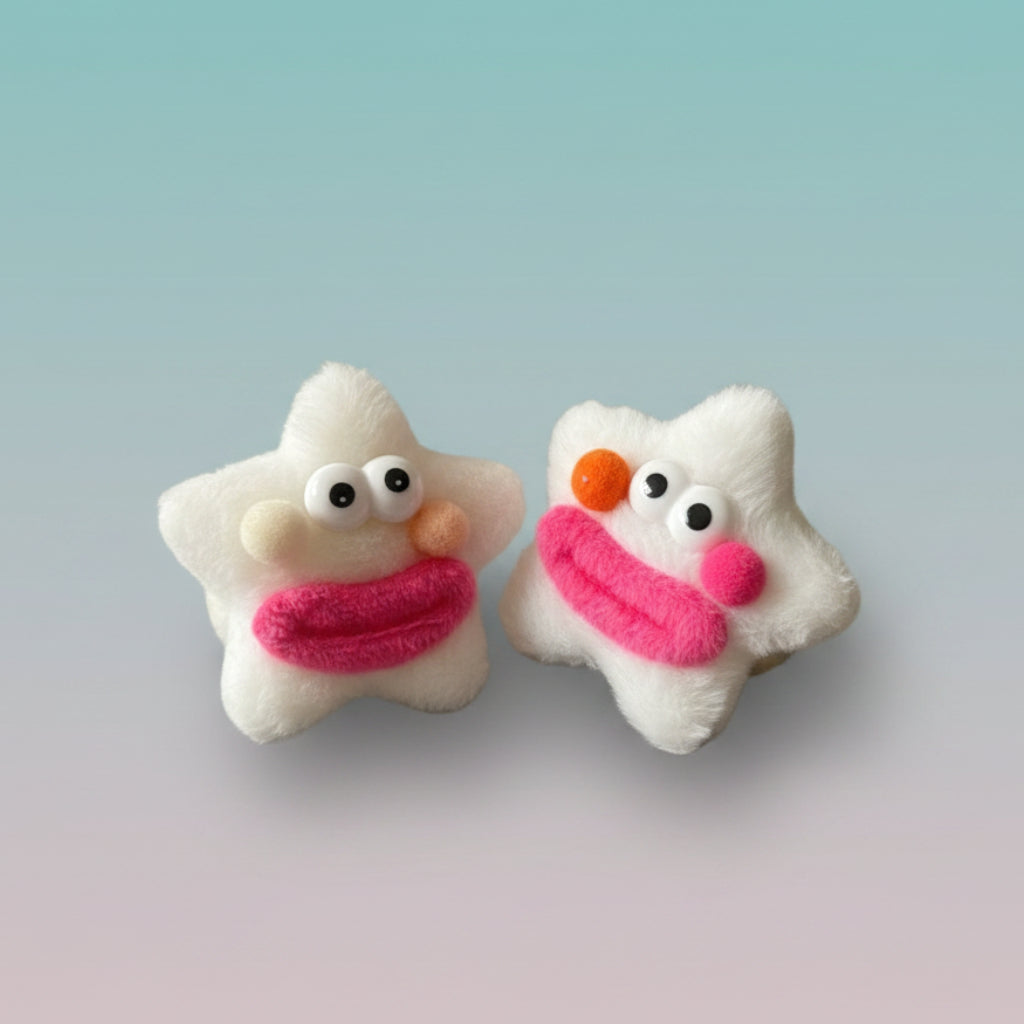 Fluffy Star Rubber Band pack of 2 by Gift Hub Mart
