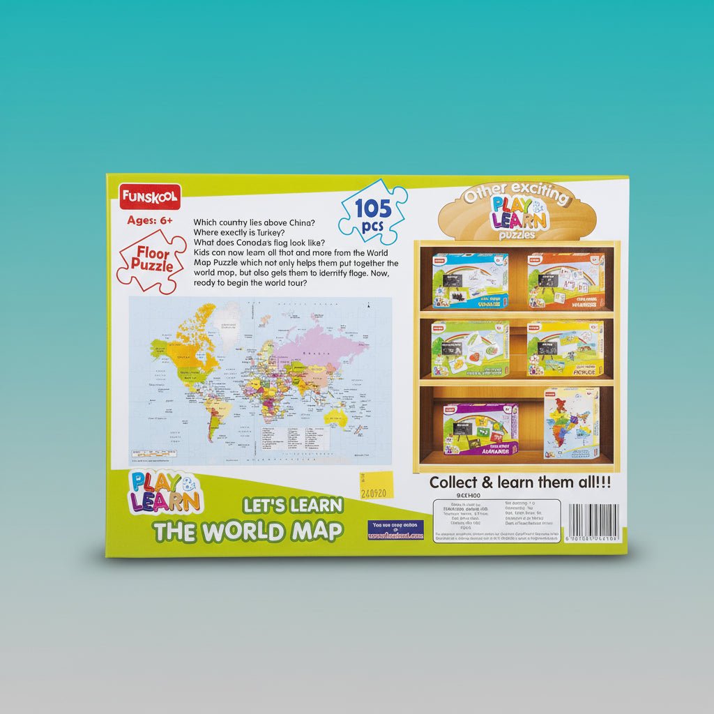 Funskool Lets Learn The World Map by Gifthubmart