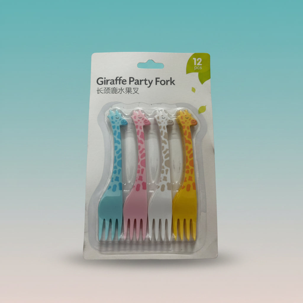Giraffe Party Fork Set of 12 by Gifthubmart