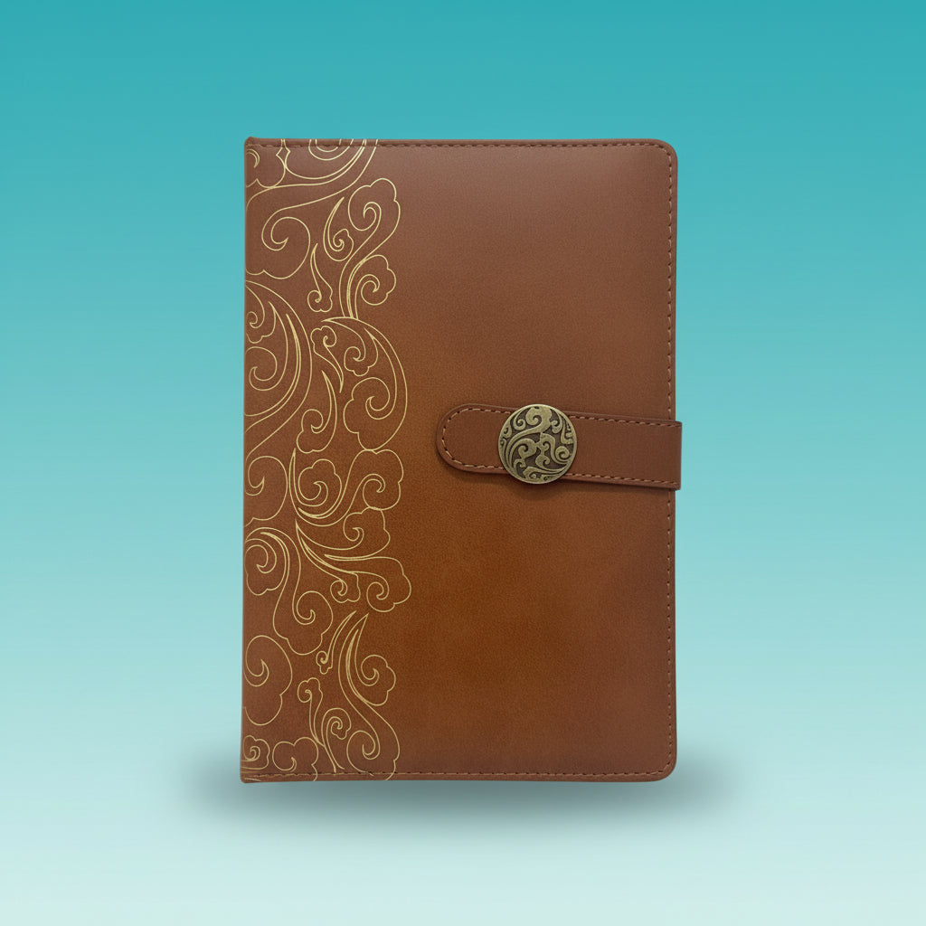 Gold Print Flap Diary by Gift Hub Mart