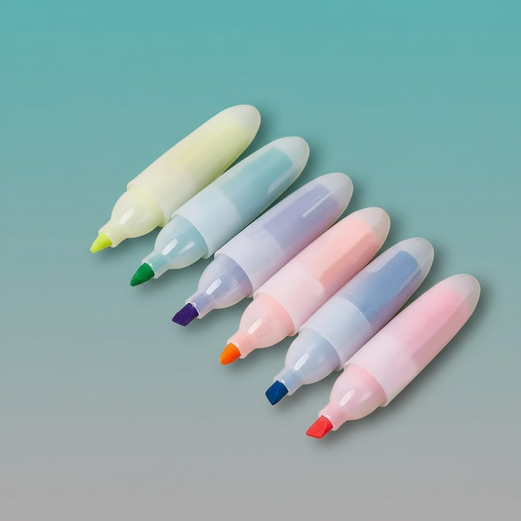 Highlighters- Fountain Pen Set of 6 by Gift Hub Mart