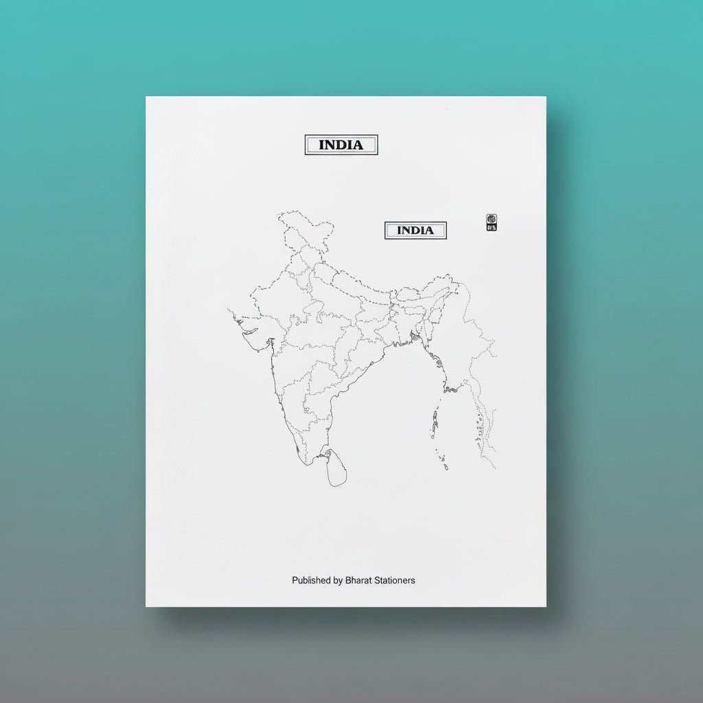 India Outline Map With State by Gift Hub Mart