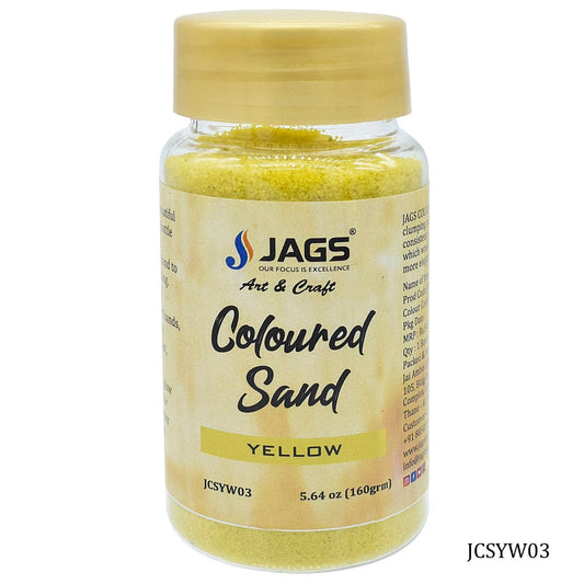 Coloured Sand 160Gms Yellow No 3 JCSYW03
