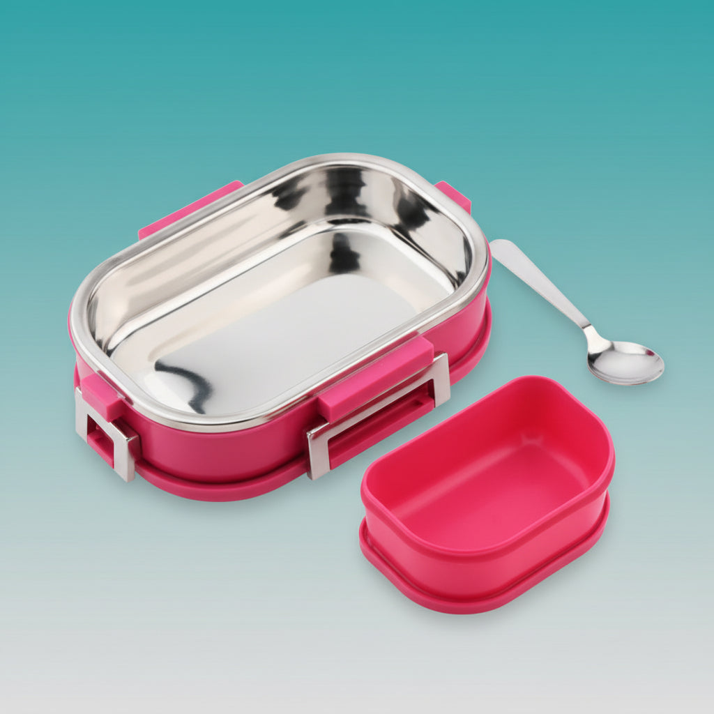 Jony Little Steel Lunch Box 600ml by Gifthubmart