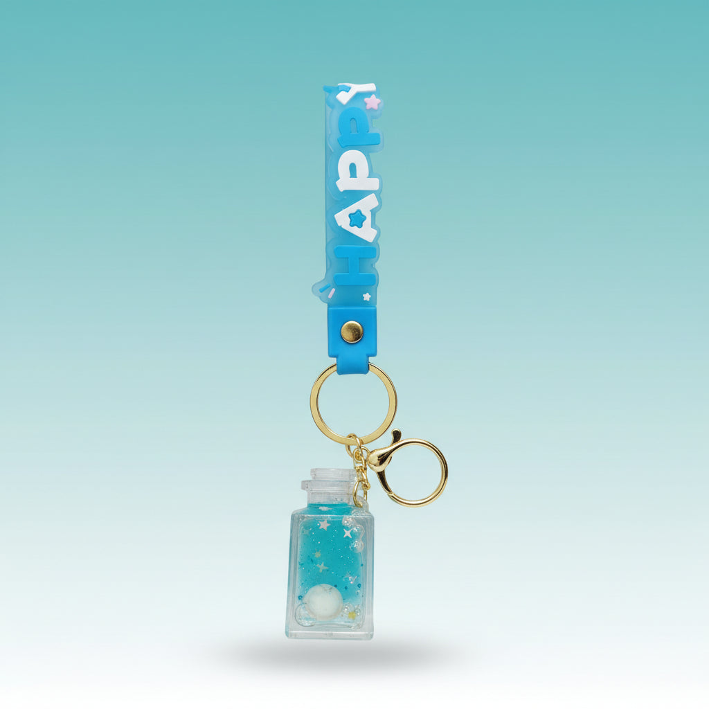 Key Chain Gel- Happy by Gift Hub Mart