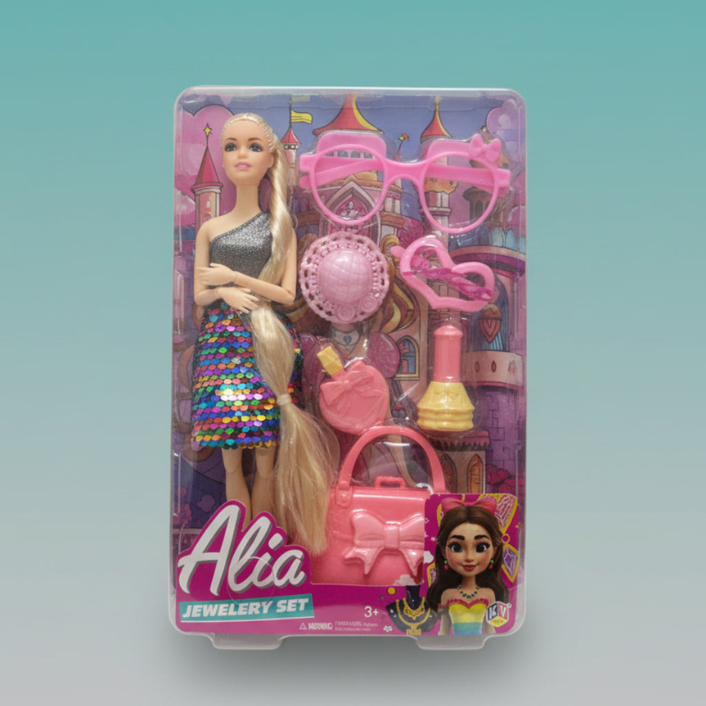 KV Alia Jewelery Set Doll 3+ by Gift Hub Mart
