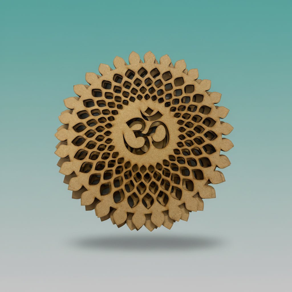 Laser Cut MDF Mandala Painting (OM-2) by Gift Hub Mart