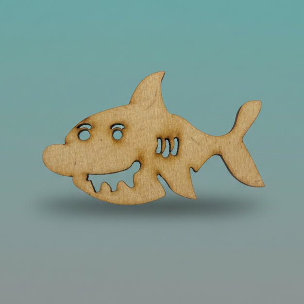 Laser Cut MDF Painting - Mini Shark by Gift Hub Mart