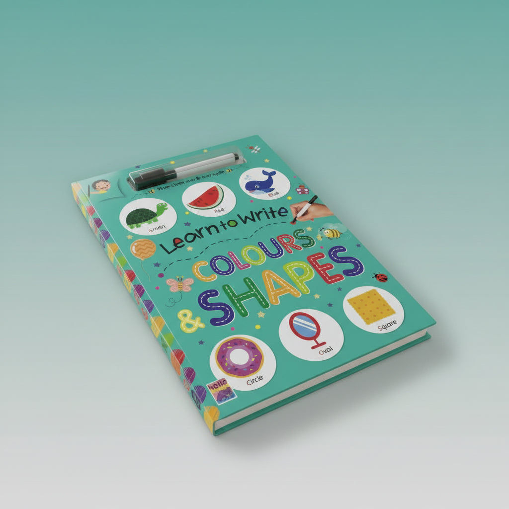 Learn To Write- Colours & Shapes 3+ HF (Wipe & Clean) by Gift Hub Mart
