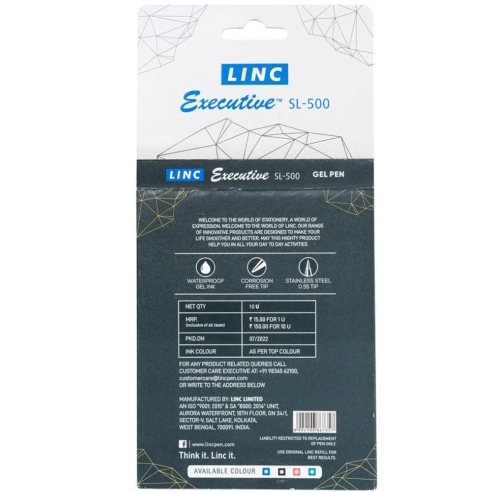 Linc Executive SL500 Gel Pen (Red)