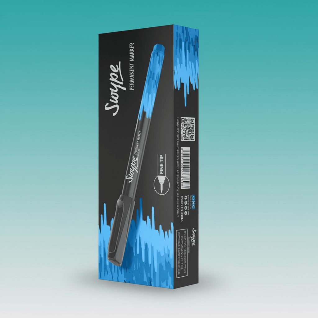 Linc Swipe Fine tip Permanent Marker Blue by Gift Hub Mart
