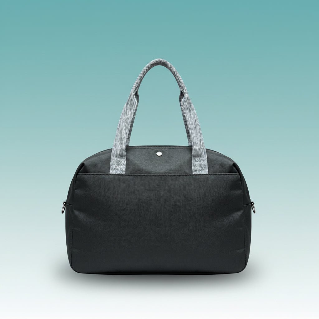 Gift Hub Mart Lunch Bag GBT51076 in black with gray handles.