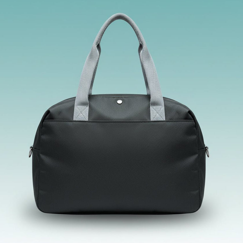 Gift Hub Mart Lunch Bag GBT51076 in black with gray handles.