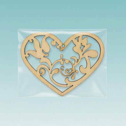 MDF Heart For Keyring