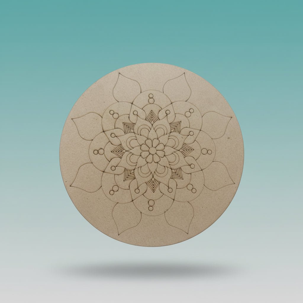MDF Mandala Circle 8x8 by Gift Hub Mart