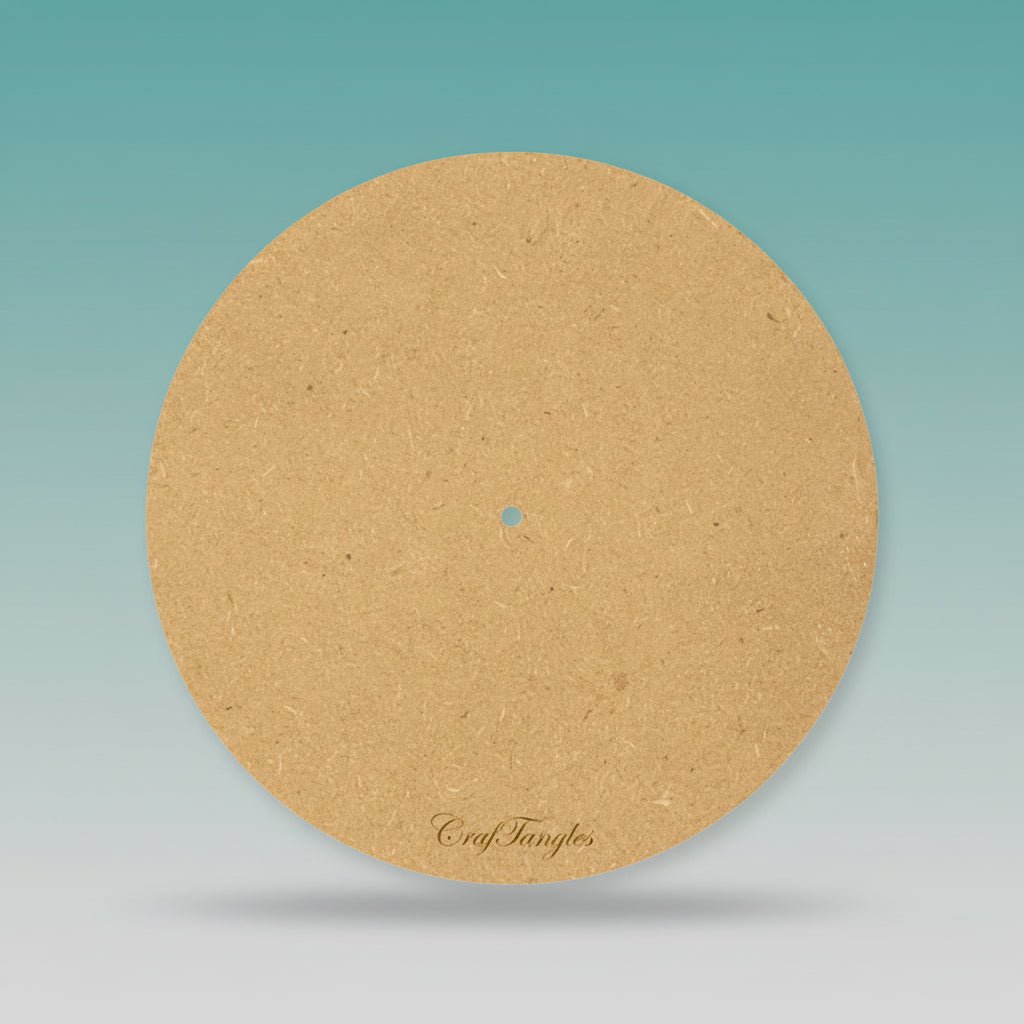 MDF Round Clock 12 Inch 4MM by Gifthubmart
