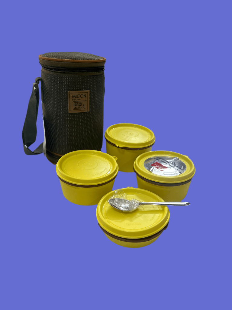 Milton Softline 4 Pcs Tiffin- Leak Proof by Gifthubmart