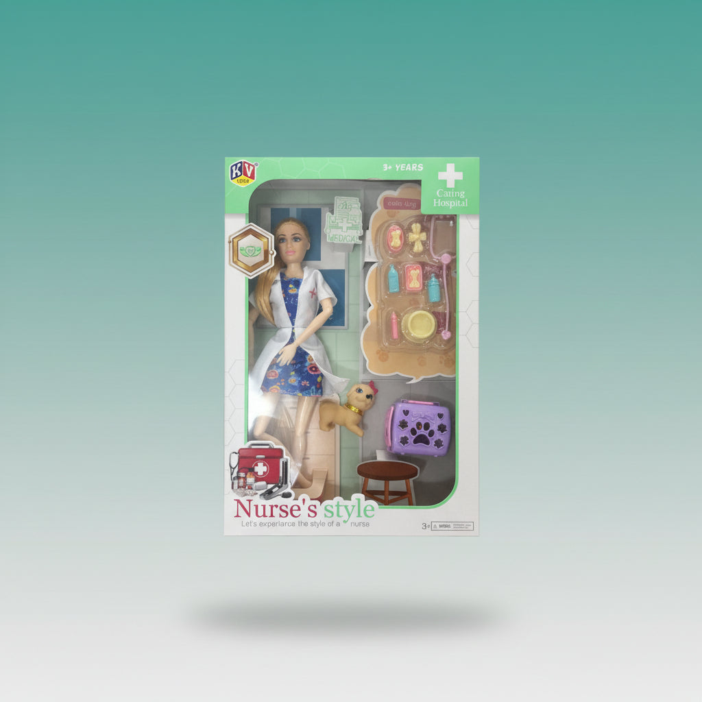 MRP599 KV Nurse's Style Doll 3+ by Gift Hub Mart
