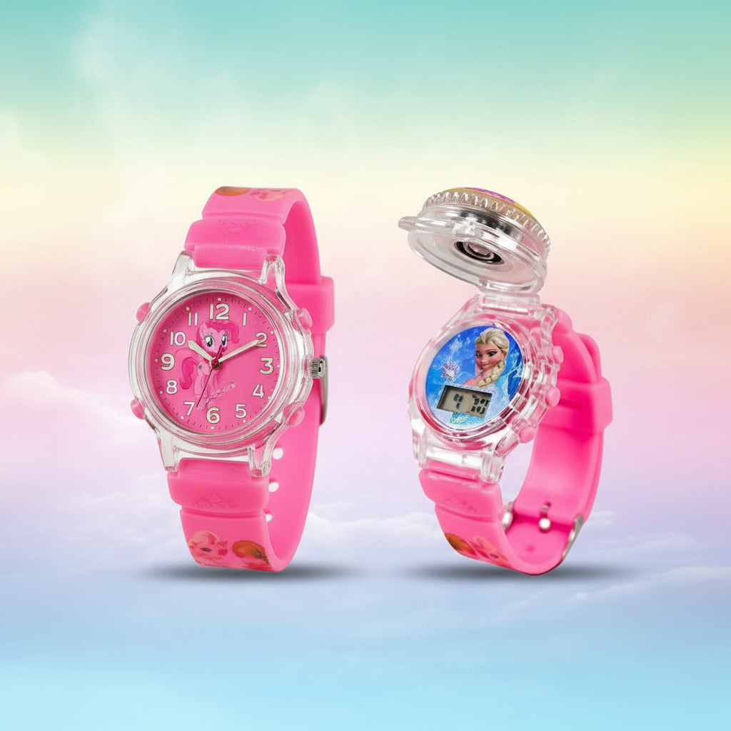 My Little Pony Watch Set with Spinning 3D Character by Gift Hub Mart