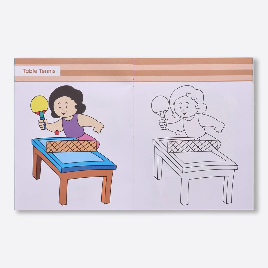 Navneet A Book of Copy Colouring- Sports by Gifthubmart