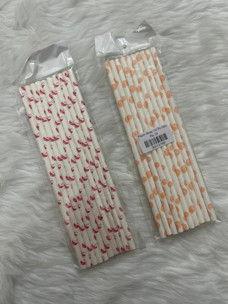 Paper Straw (10 Pc Set) by Gift Hub Mart