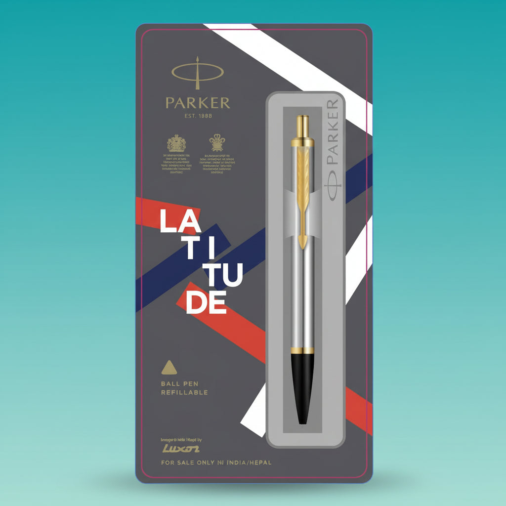 Parker Latitude Shiny Chrome GT Ball Pen by Gifthubmart