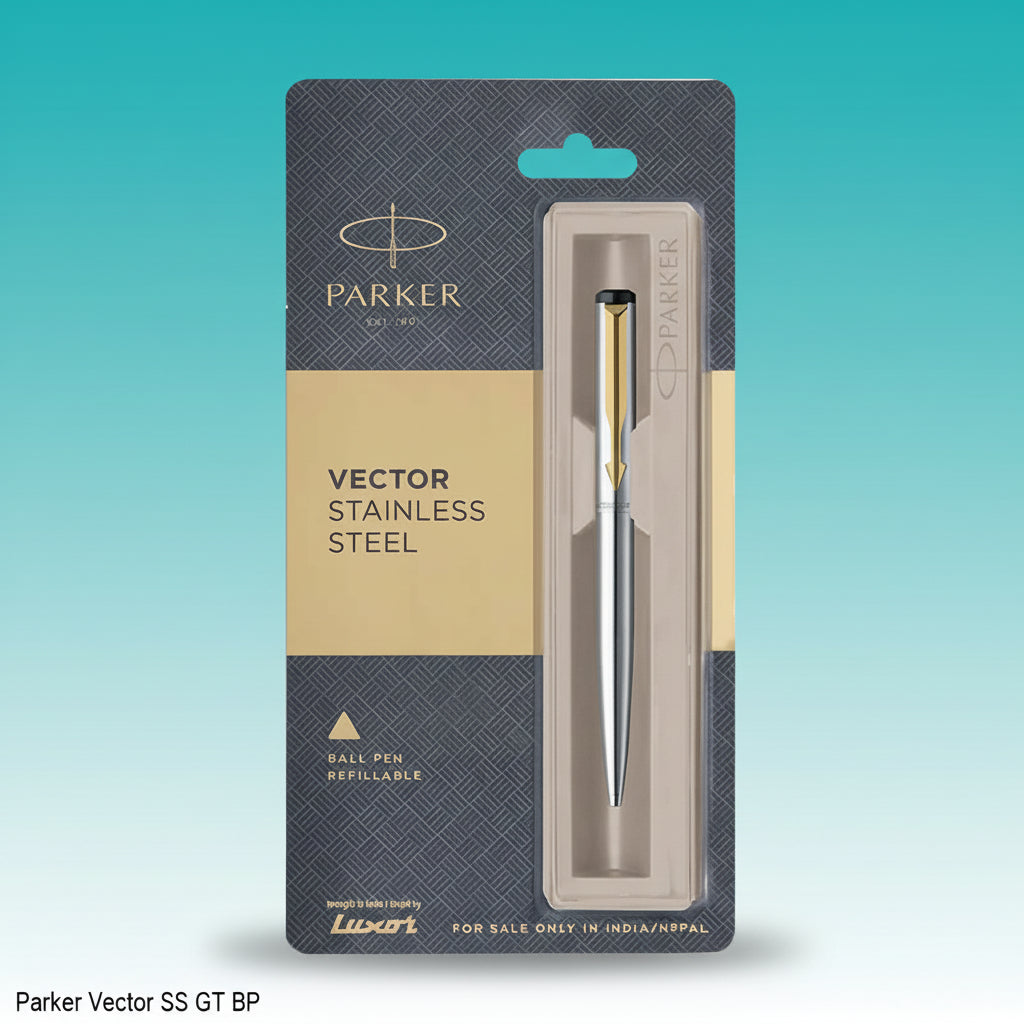 Parker Vector SS Gold Trim Ball Pen by Gifthubmart