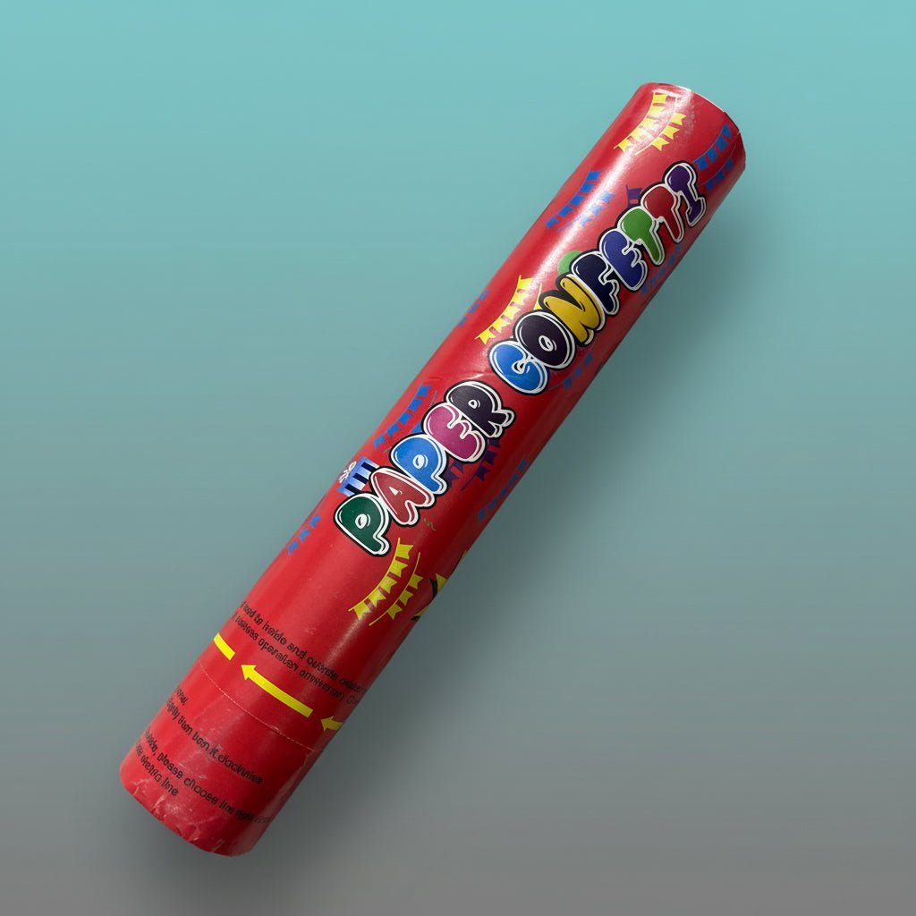 Party Poppers Small Confetti red cylinder popper by Gifthubmart