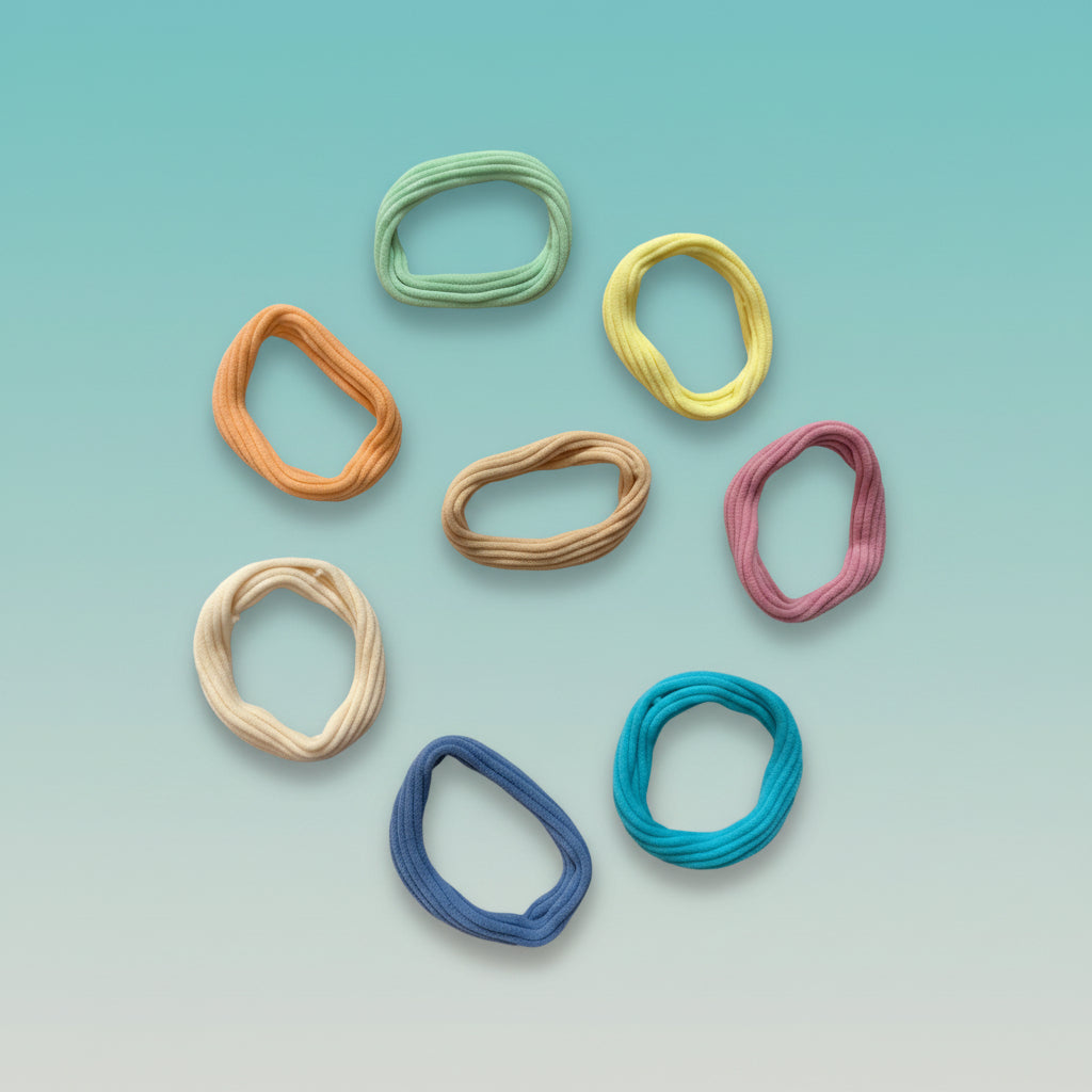 Pastel Multicolour Rubber Band Pack of 4 by Gift Hub Mart