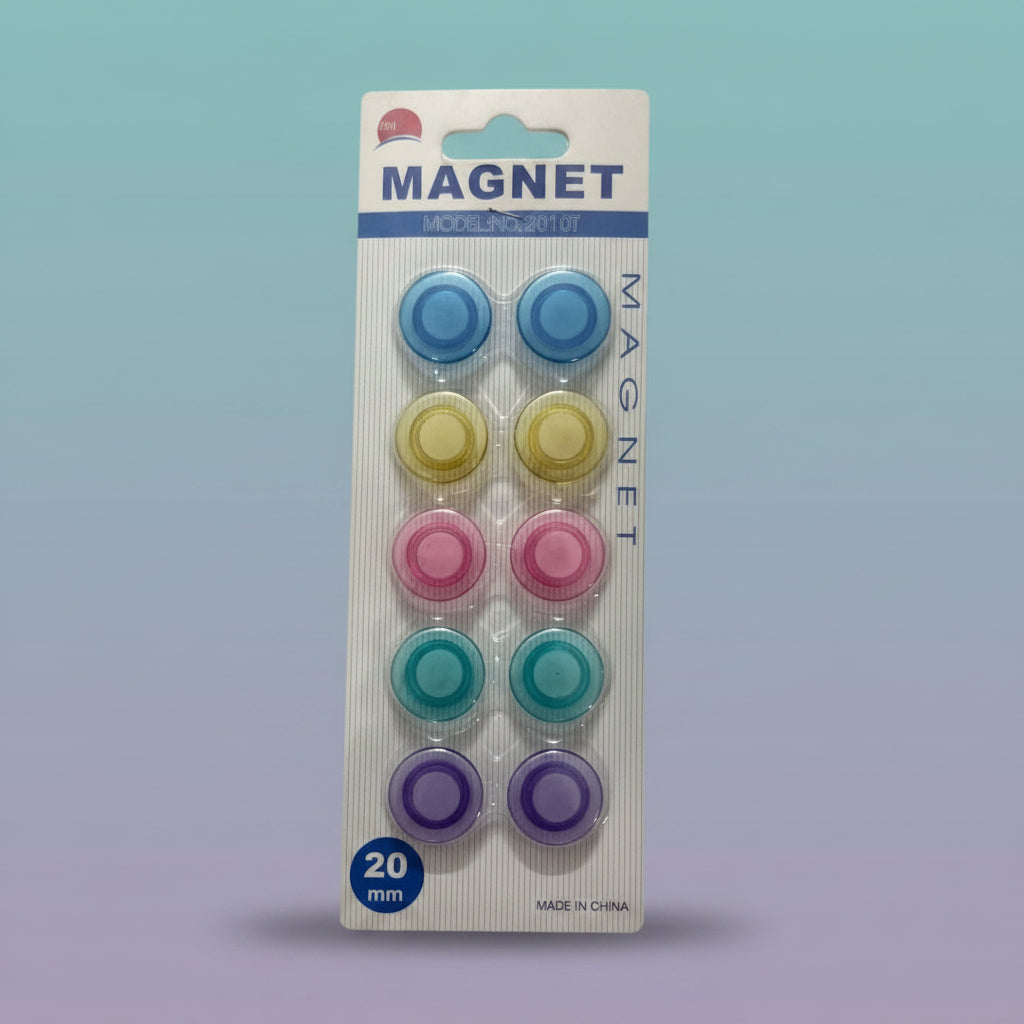 Pastel Round Magnet Set of 10 by Gifthubmart