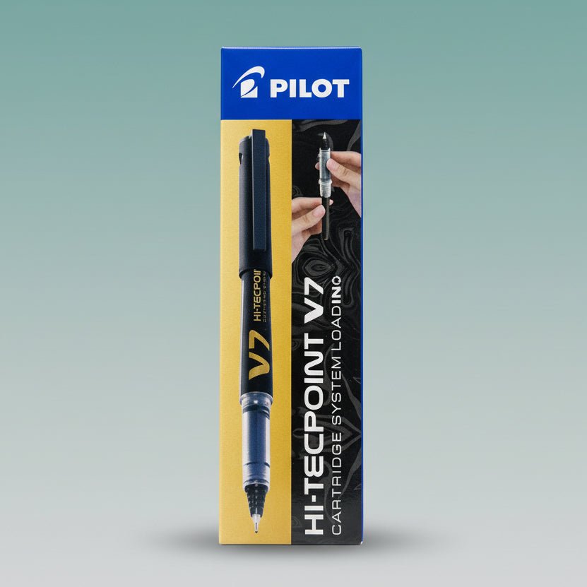 Pilot HiTecpoint V7 pen with cartridge from Gifthubmart, blue body, premium pen