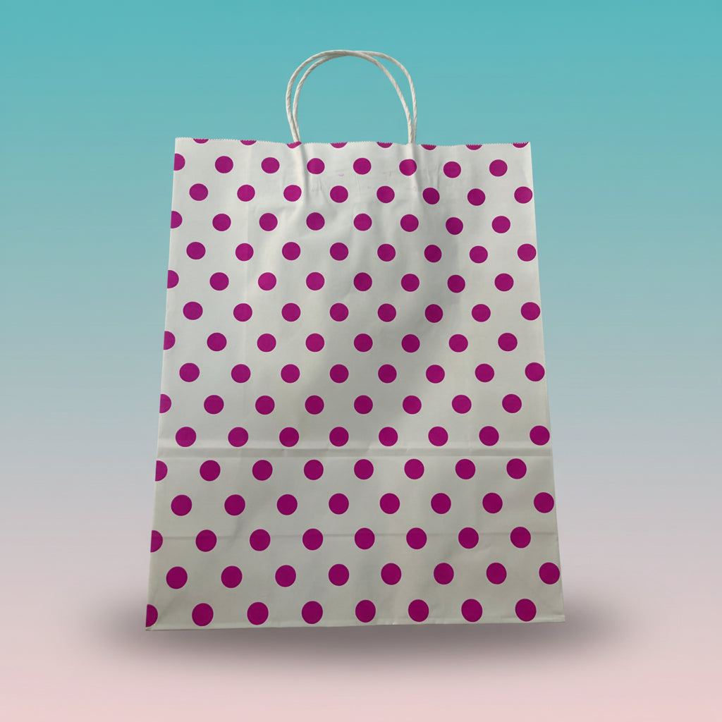 Pink Polka Dot Bag Big by Gifthubmart
