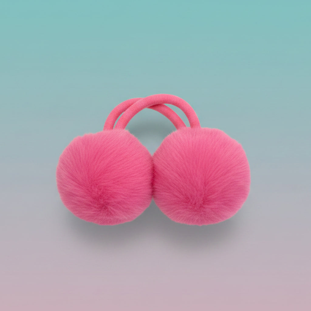 Pompom Rubber Band Set Of 2 by Gift Hub Mart
