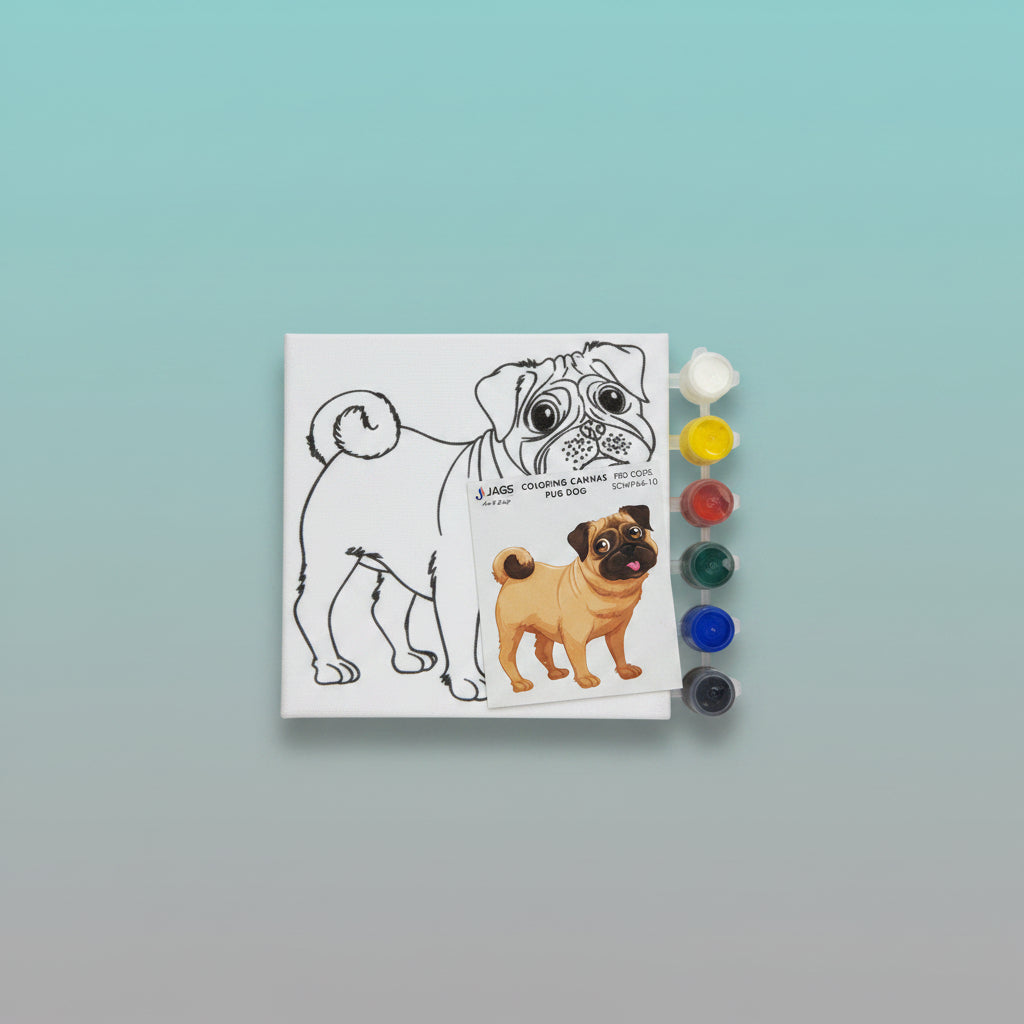 Pre Printed Canvas Kit- Pug Dog by Gifthubmart
