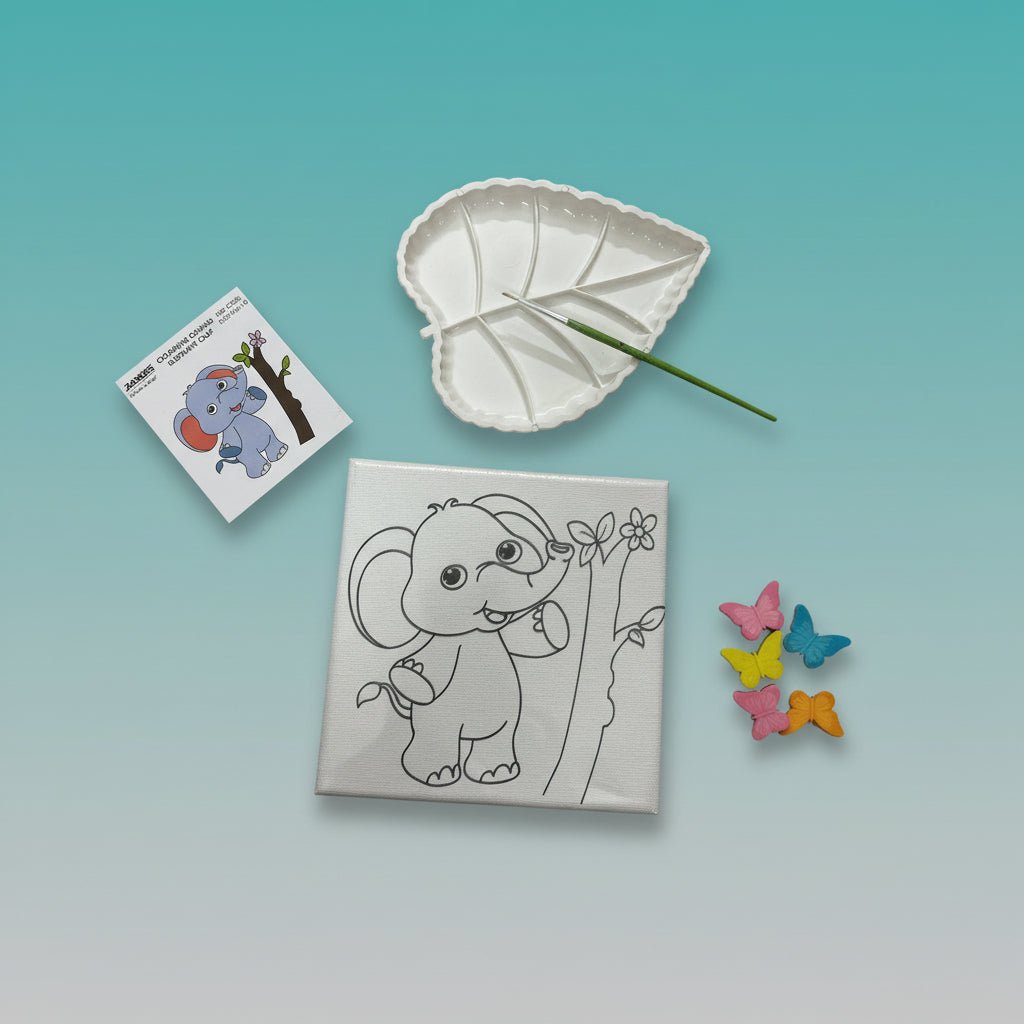 Premarked Canvas Elephant Calf 6x6 by Gifthubmart