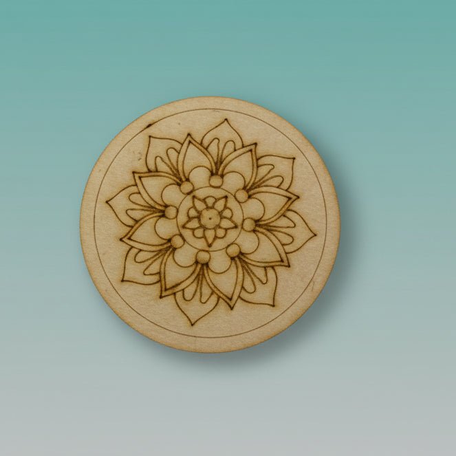 Premarked Mini MDF Painting - Round Mandala by Gift Hub Mart