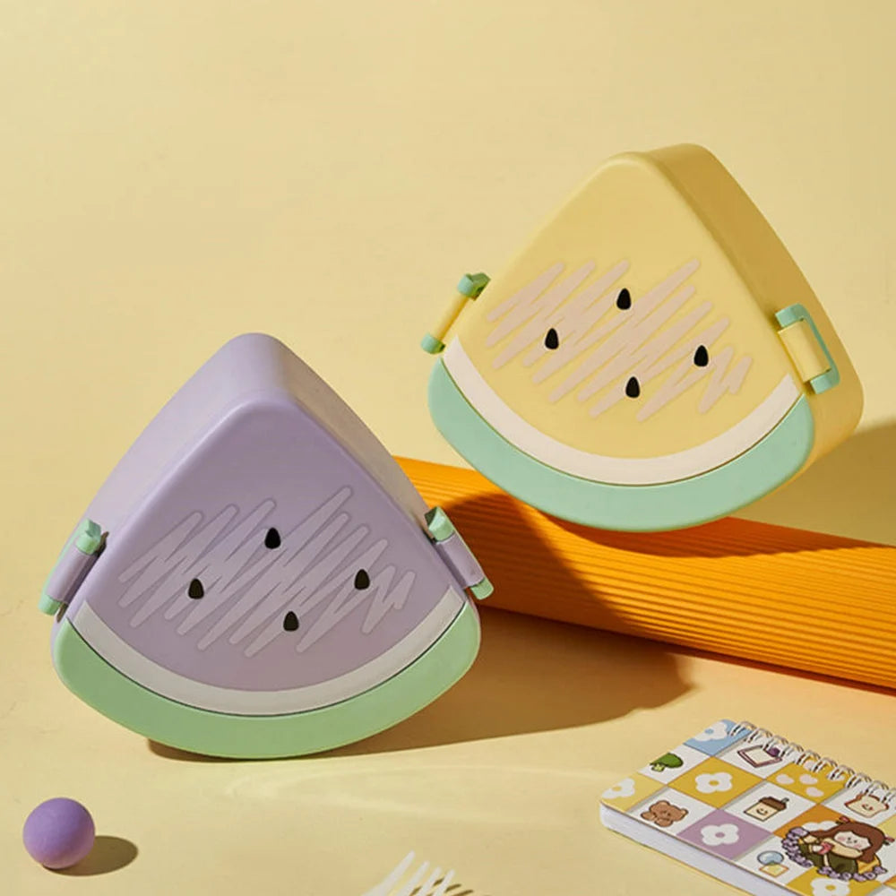 Fancy Watermelon Shaped Lunch Box with Cutlery 1000ML 3Compartment Box